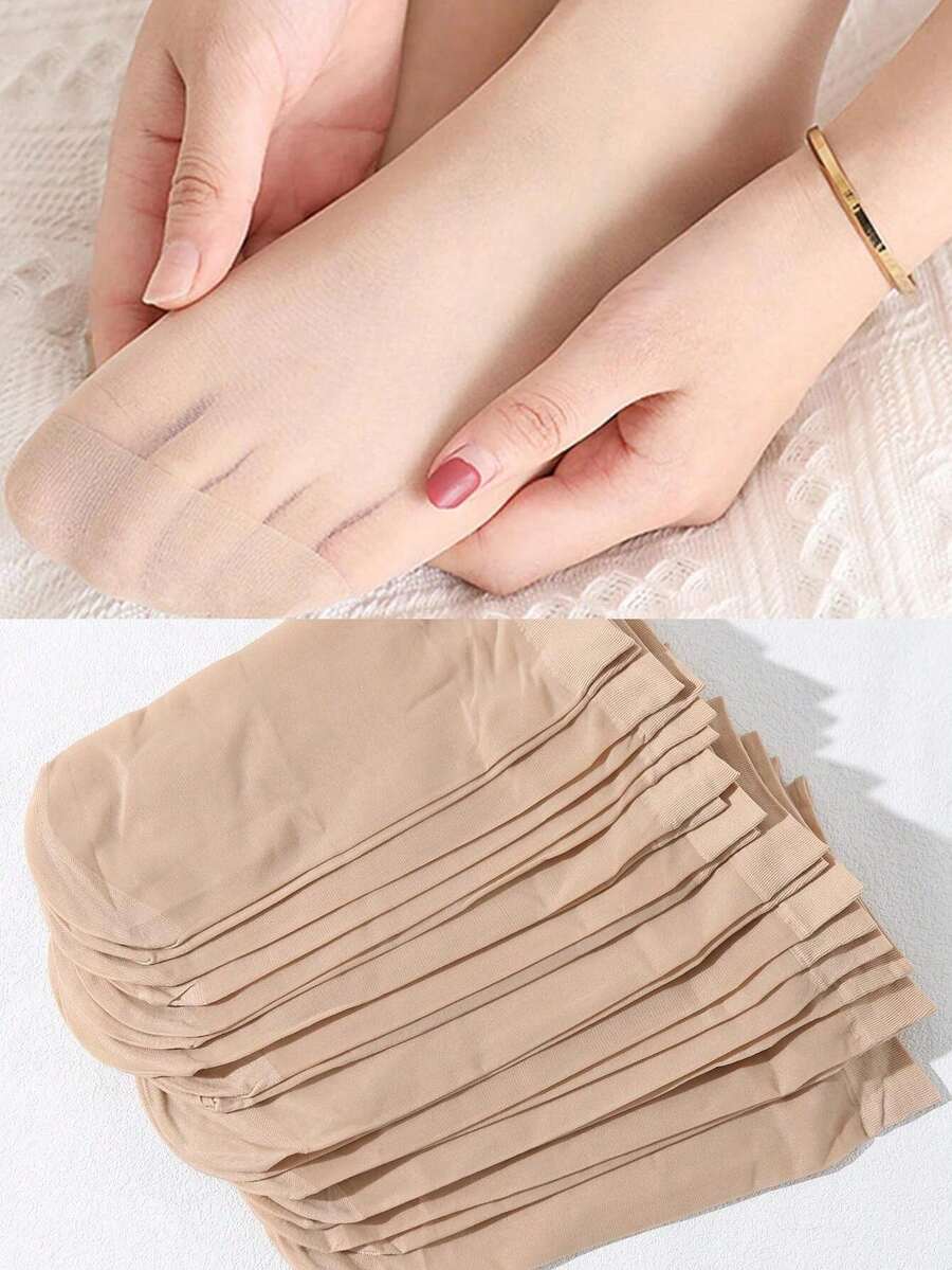 SHEIN جوارب نسائية متوسطة الطول بألوان موحدة