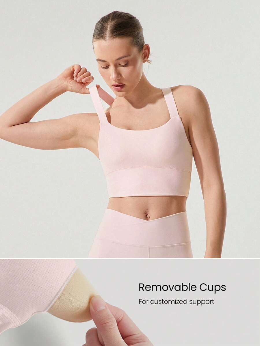 SHEIN GLOWMODE خزان رياضي بأشرطة متقاطعة وحافة منحنية