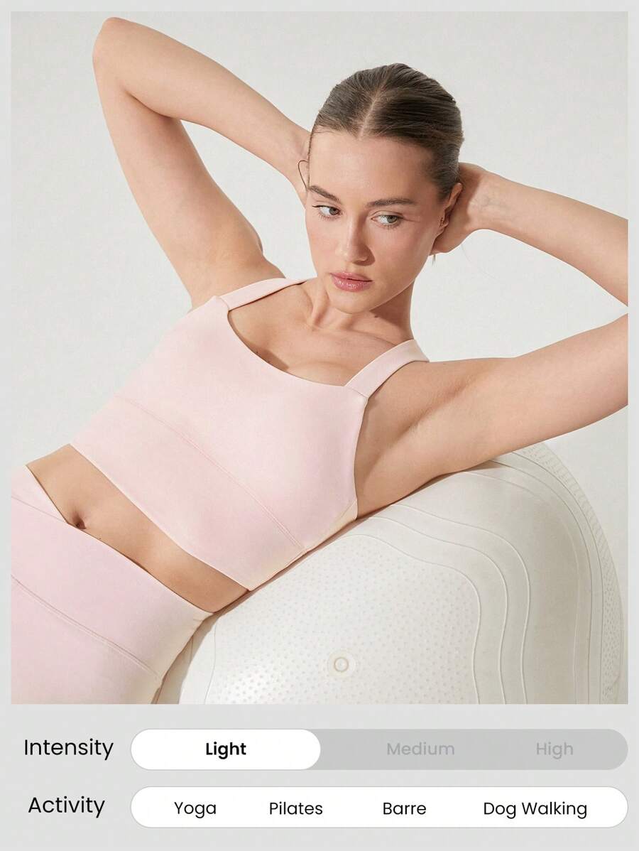 SHEIN GLOWMODE خزان رياضي بأشرطة متقاطعة وحافة منحنية