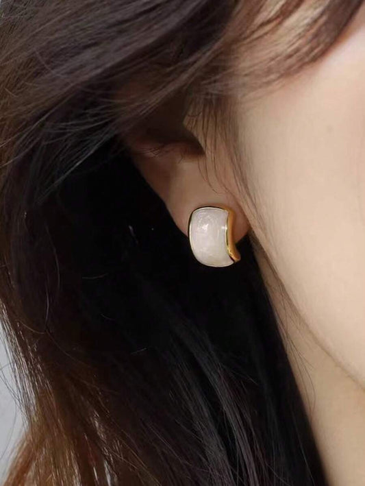 SHEIN طقم 8 أزواج أقراط لؤلؤية هندسية كلاسيكية