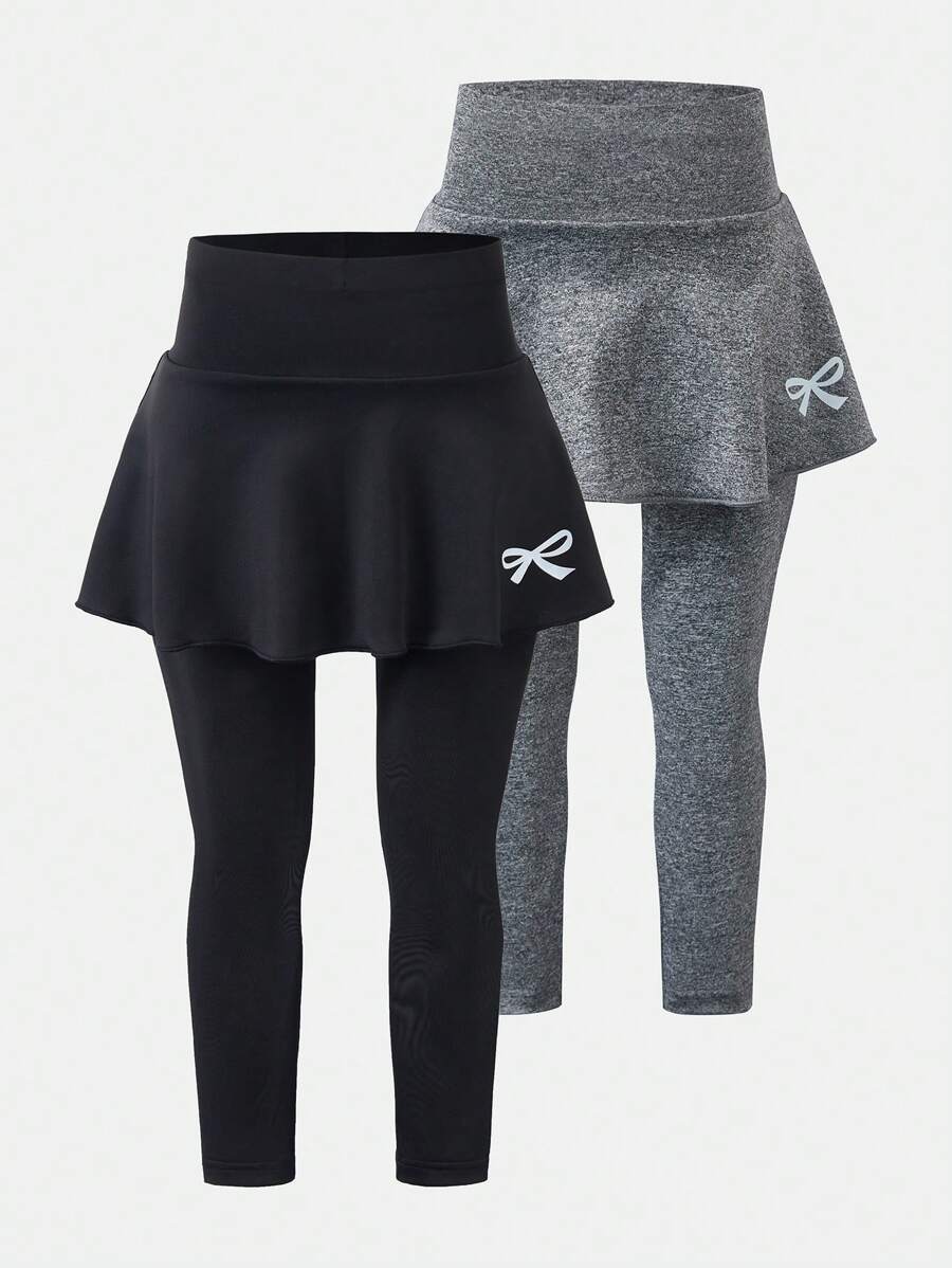 SHEIN Reset Phase طقم بناتي قطعتان بطبعة فراشات وفيونكة