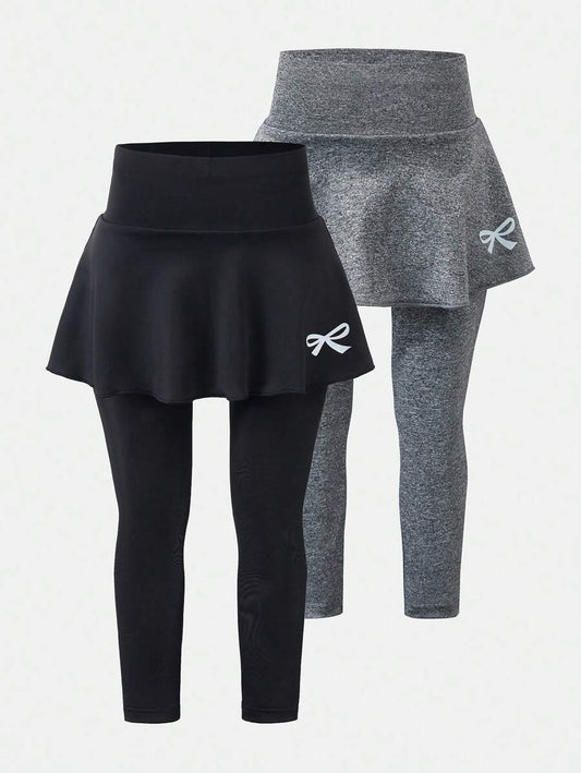 SHEIN Reset Phase طقم بناتي قطعتان بطبعة فراشات وفيونكة