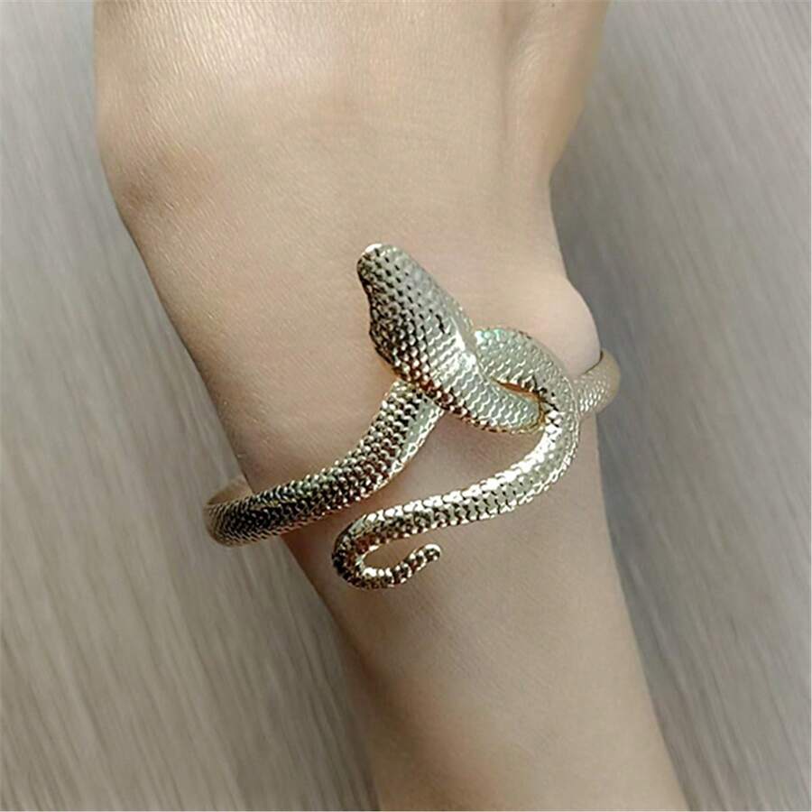 SHEIN مجموعة مجوهرات أساور وخواتم ثعبان