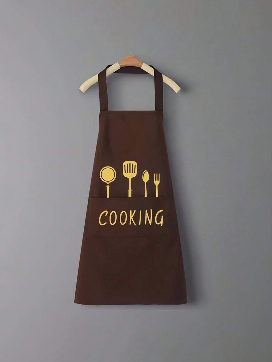 SHEIN مئزر مطبخ مضاد للماء والشحوم بتصميم أنيق