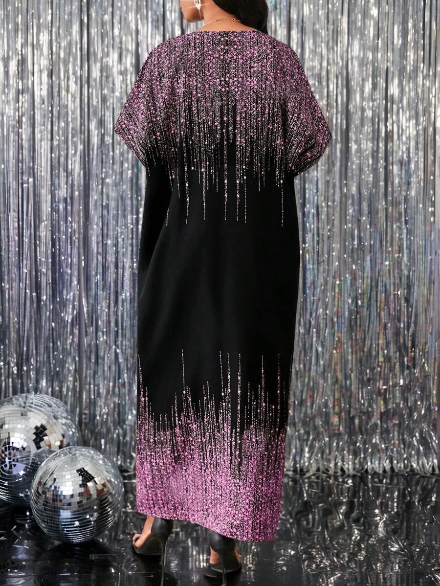 SHEIN Lady فساتين أنيق بلون روز أحمر