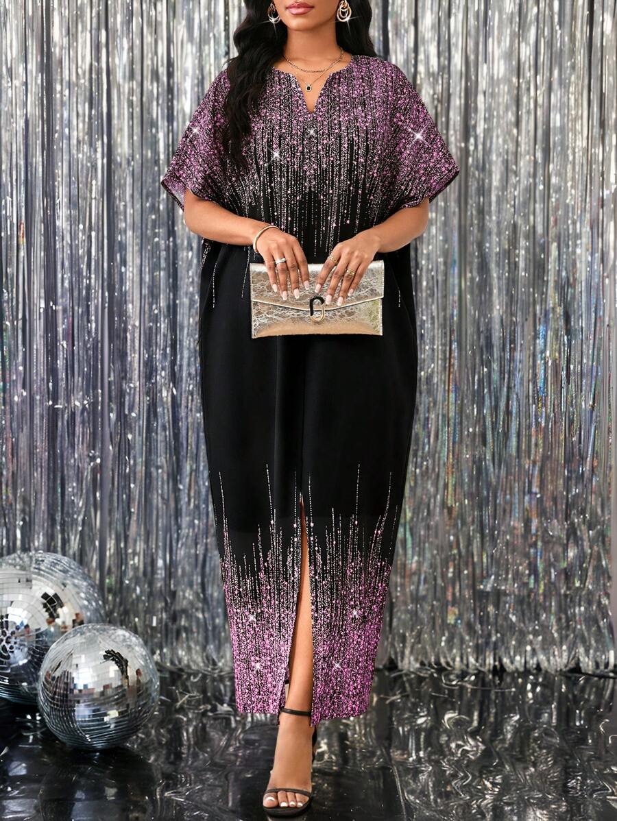 SHEIN Lady فساتين أنيق بلون روز أحمر