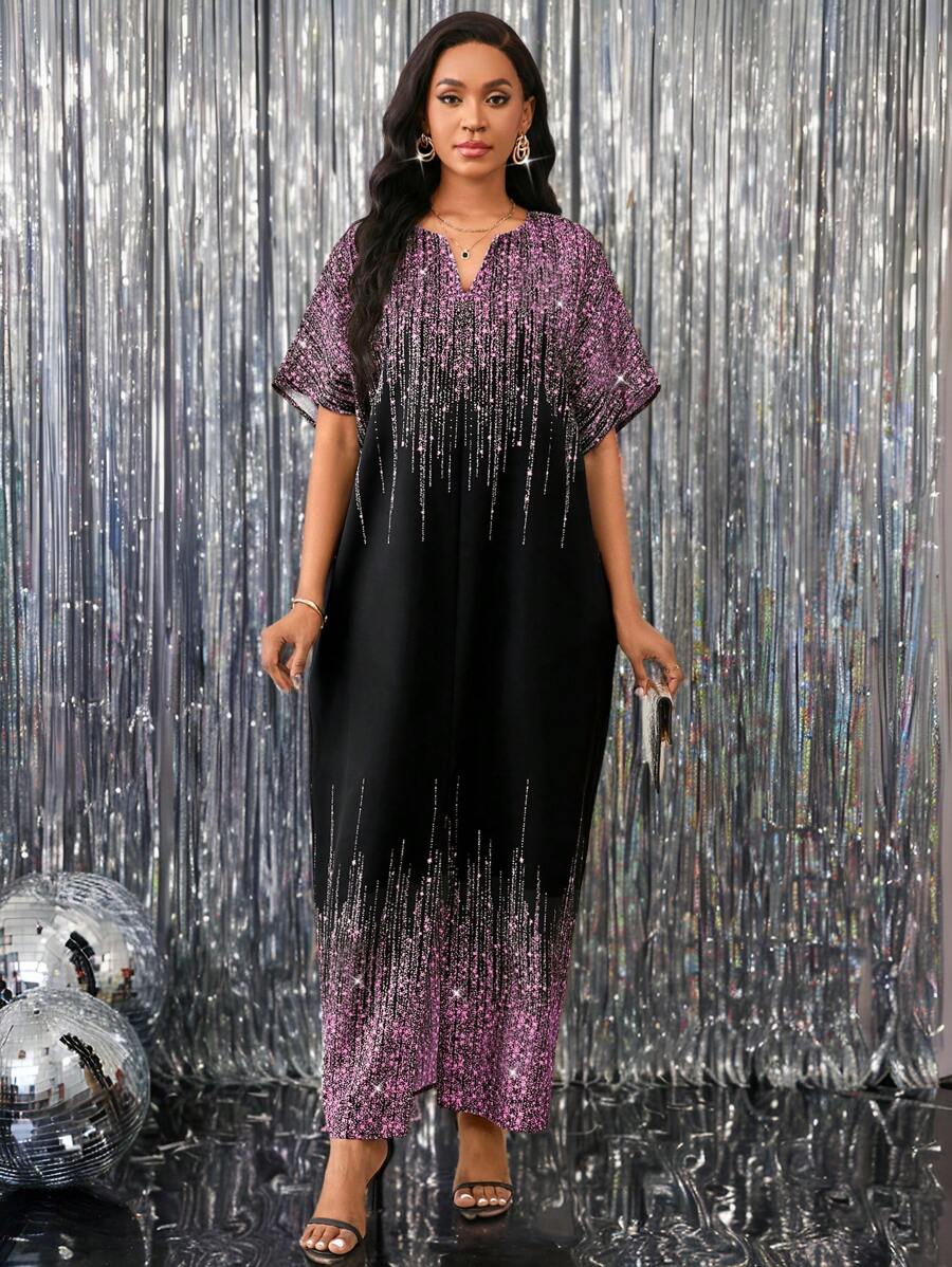 SHEIN Lady فساتين أنيق بلون روز أحمر