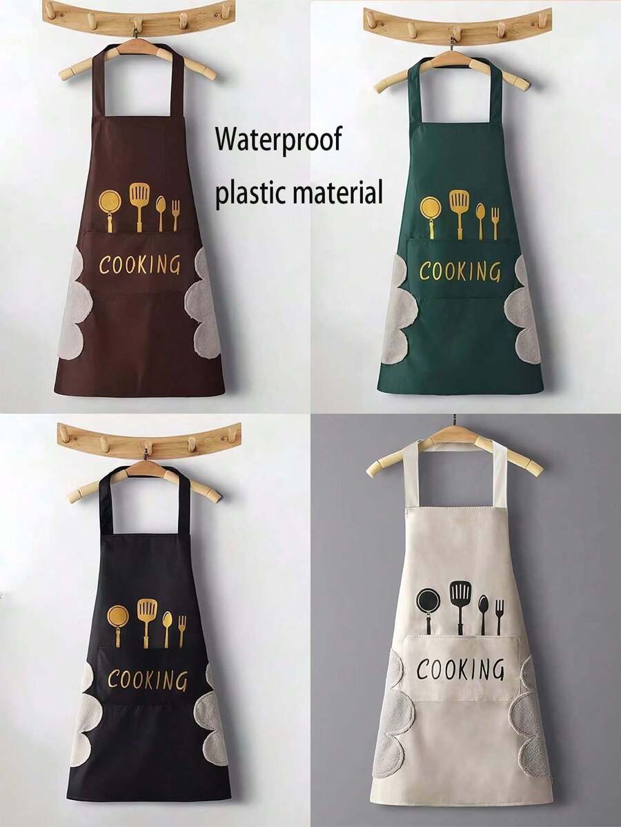 SHEIN مئزر مطبخ مضاد للماء والشحوم بتصميم أنيق