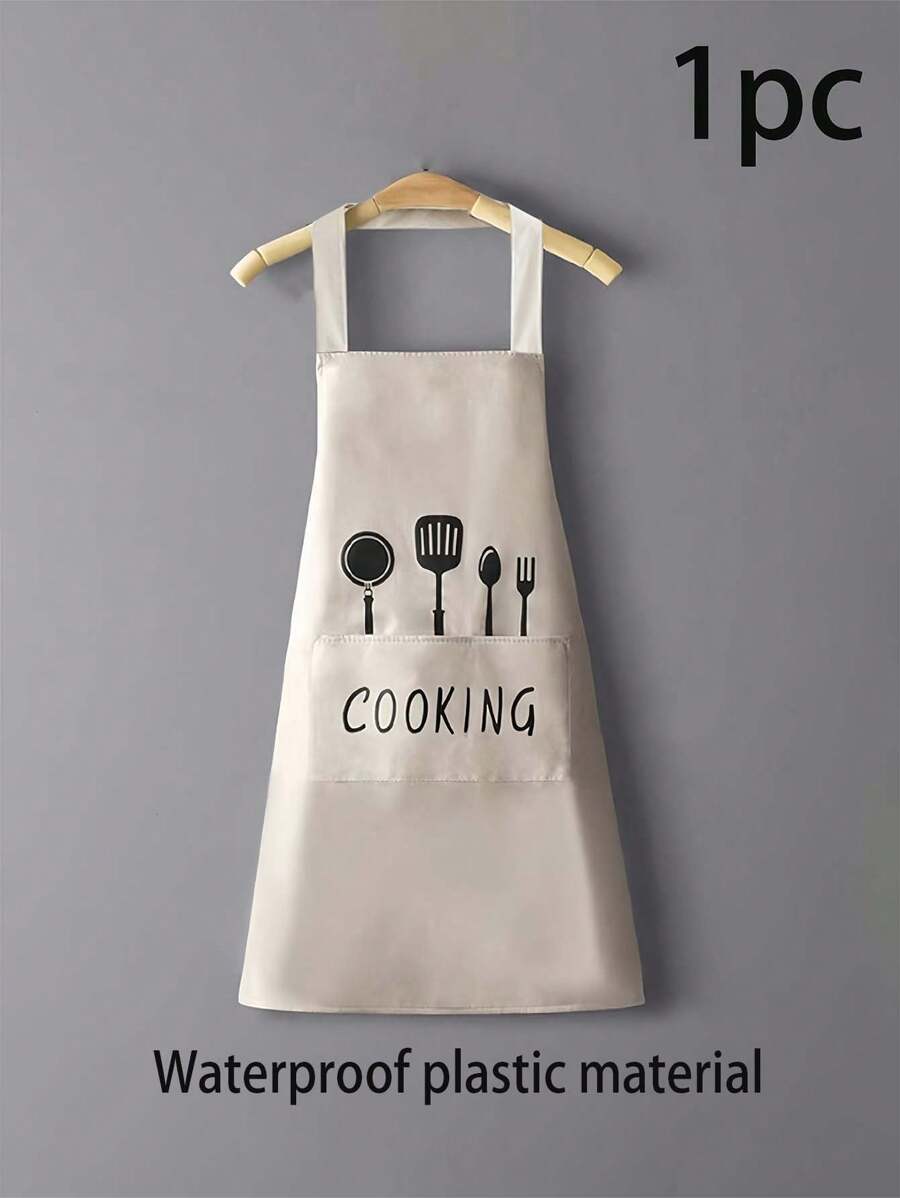 SHEIN مئزر مطبخ مضاد للماء والشحوم بتصميم أنيق