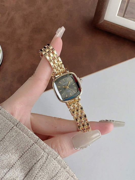 SHEIN ساعة نسائية صغيرة بسوار بنمط حزام البار والميناء