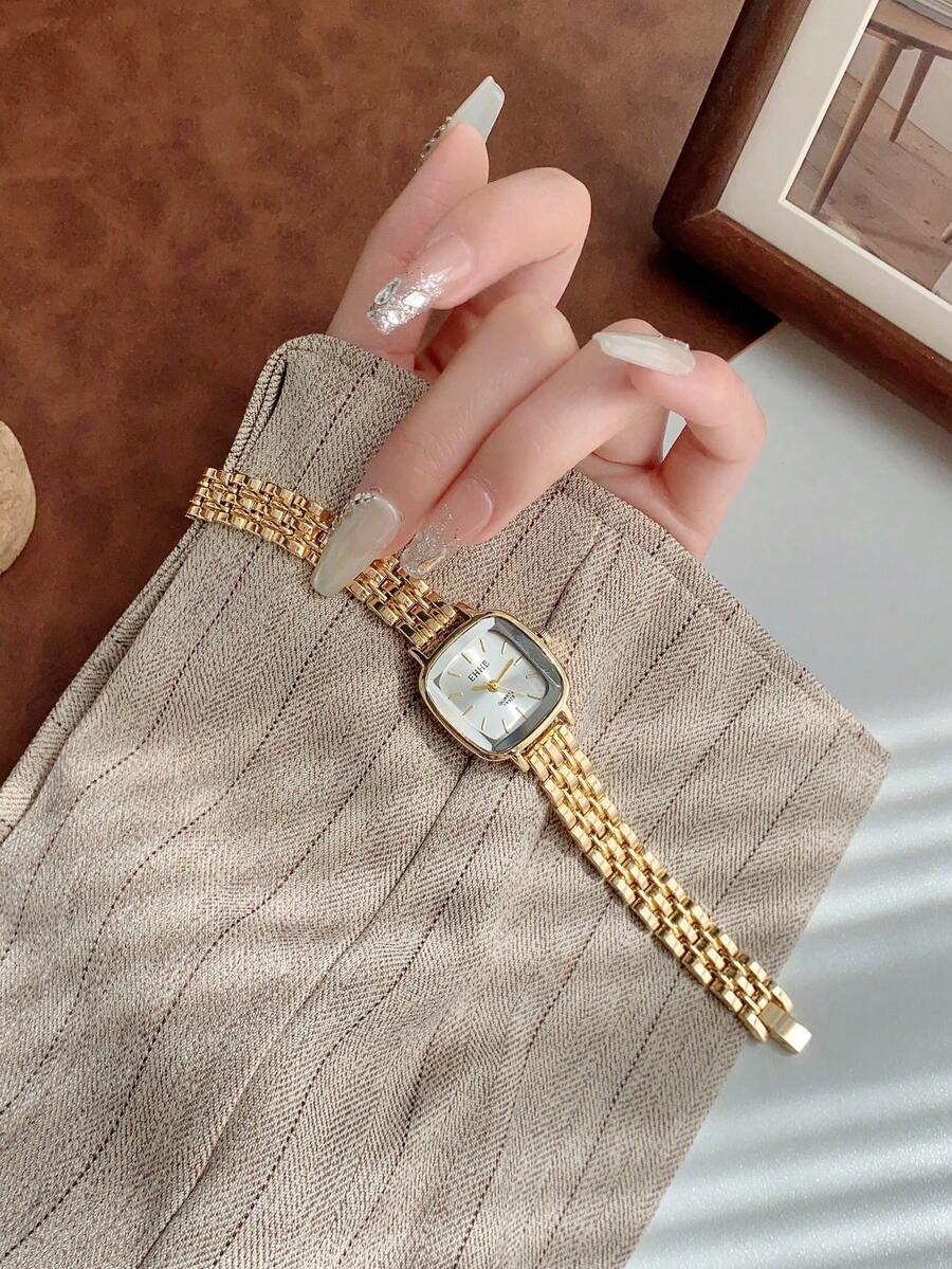 SHEIN ساعة نسائية صغيرة بسوار بنمط حزام البار والميناء