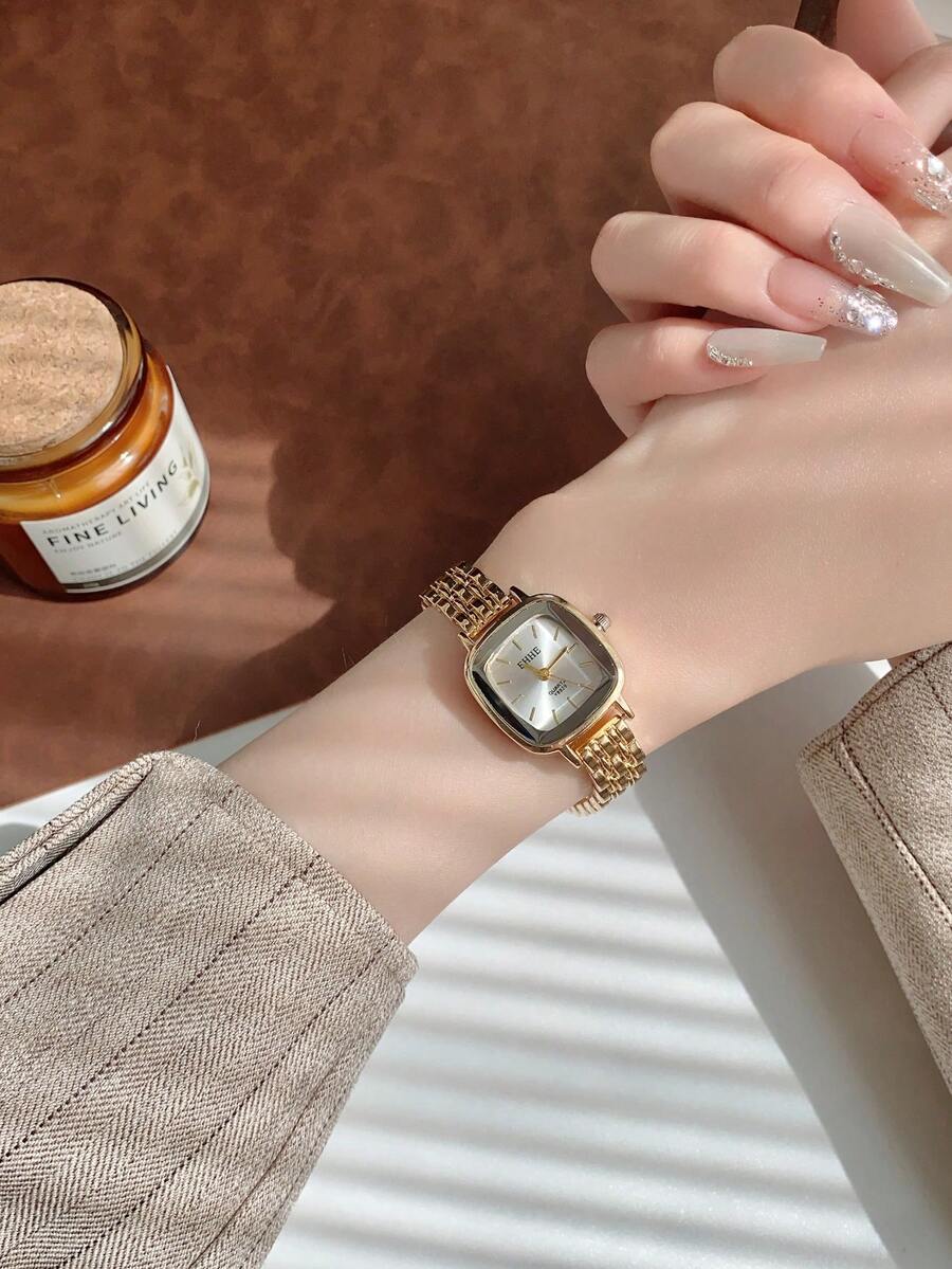SHEIN ساعة نسائية صغيرة بسوار بنمط حزام البار والميناء
