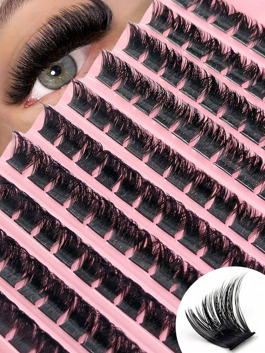 SHEIN Asiteo طقم 120 عناقيد رموش ناعمة وقابلة لإعادة الاستخدام