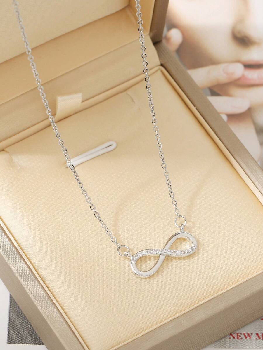 SHEIN طقم  قلادة وسوار بشكل رقم 8 بتصميم بسيط