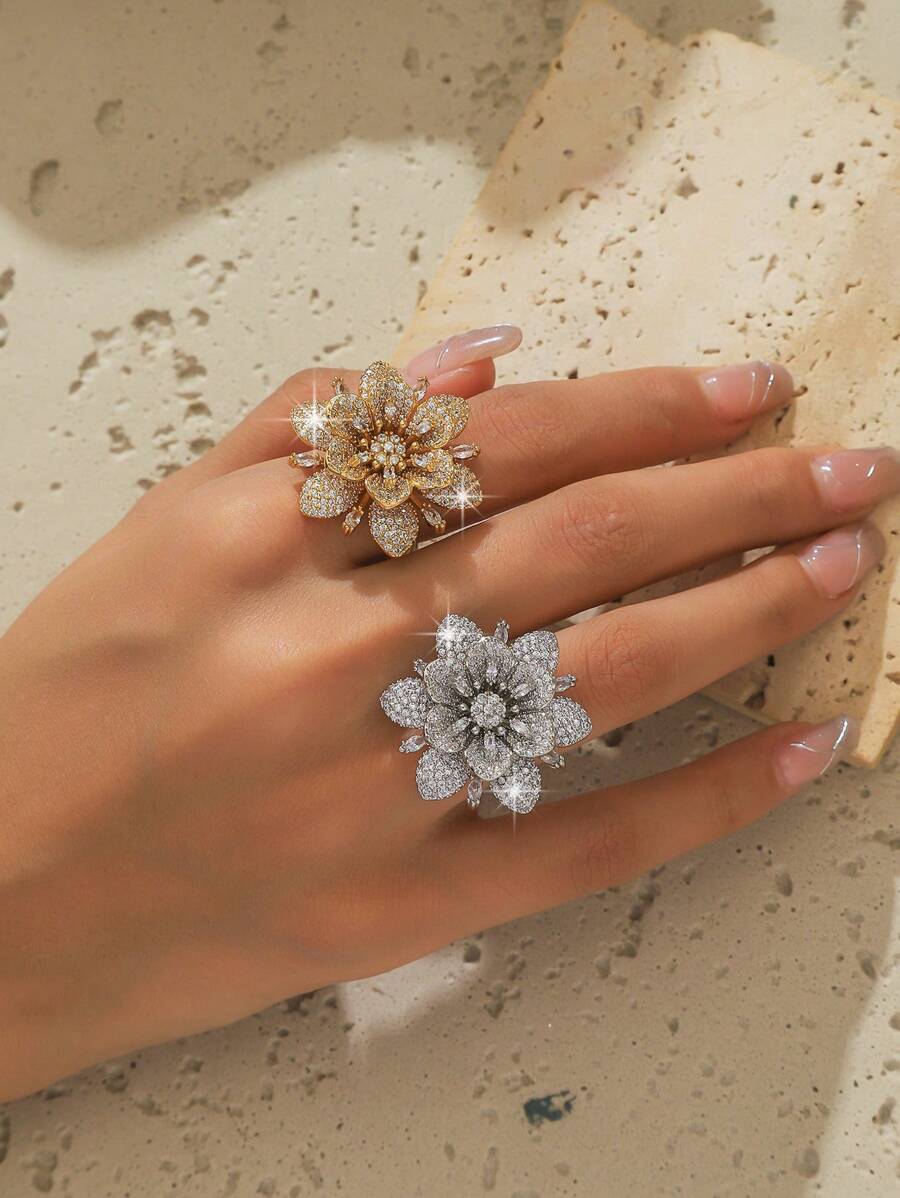 SHEIN خاتم  مرصع بزركون