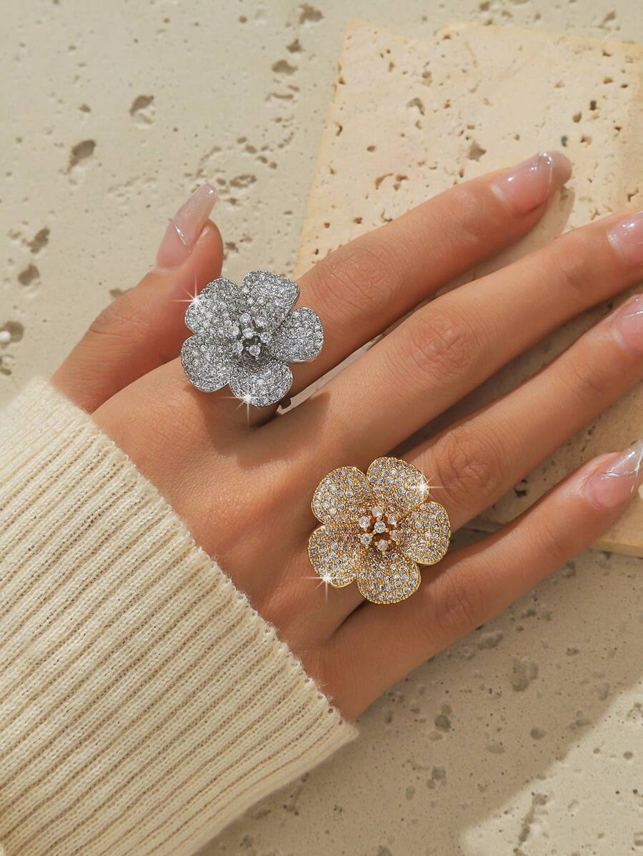 SHEIN خاتم  مرصع بزركون