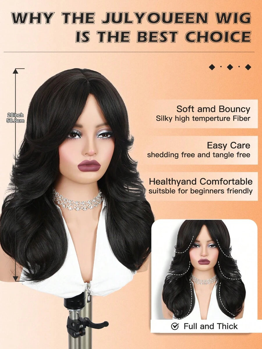 SHEIN باروكة متوسطة الطول موجة ألياف تانغ