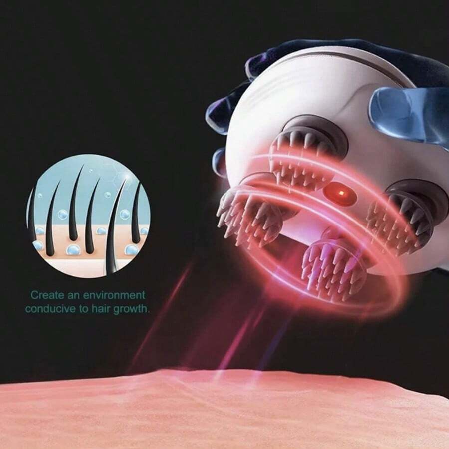 SHEIN جهاز تدليك فروة الرأس الكهربائي اللاسلكي بـ4 مخالب