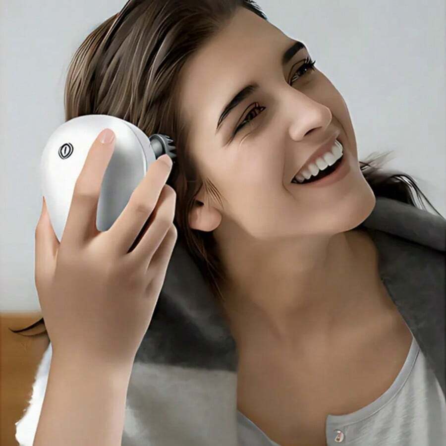 SHEIN جهاز تدليك فروة الرأس الكهربائي اللاسلكي بـ4 مخالب