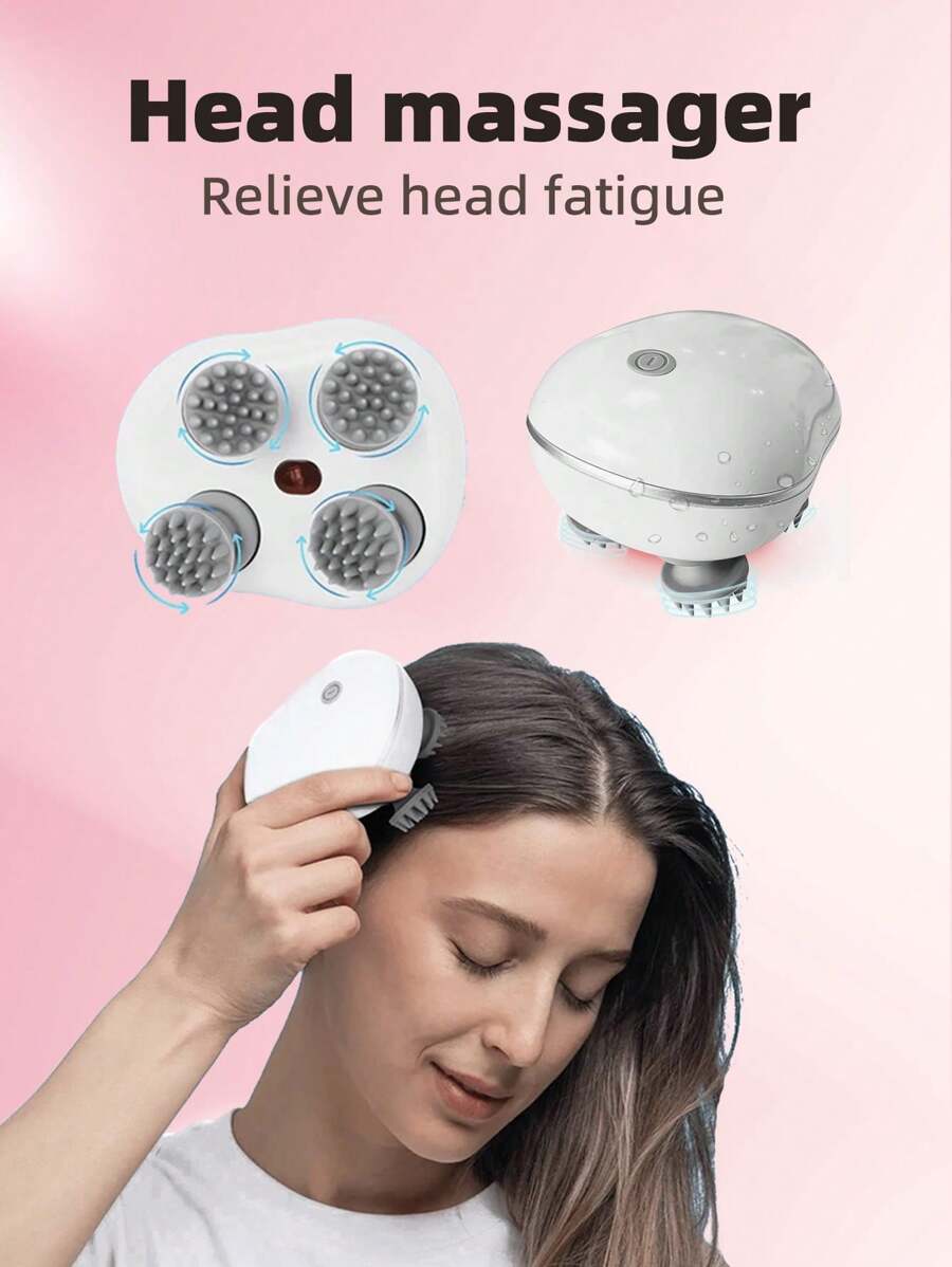 SHEIN جهاز تدليك فروة الرأس الكهربائي اللاسلكي بـ4 مخالب