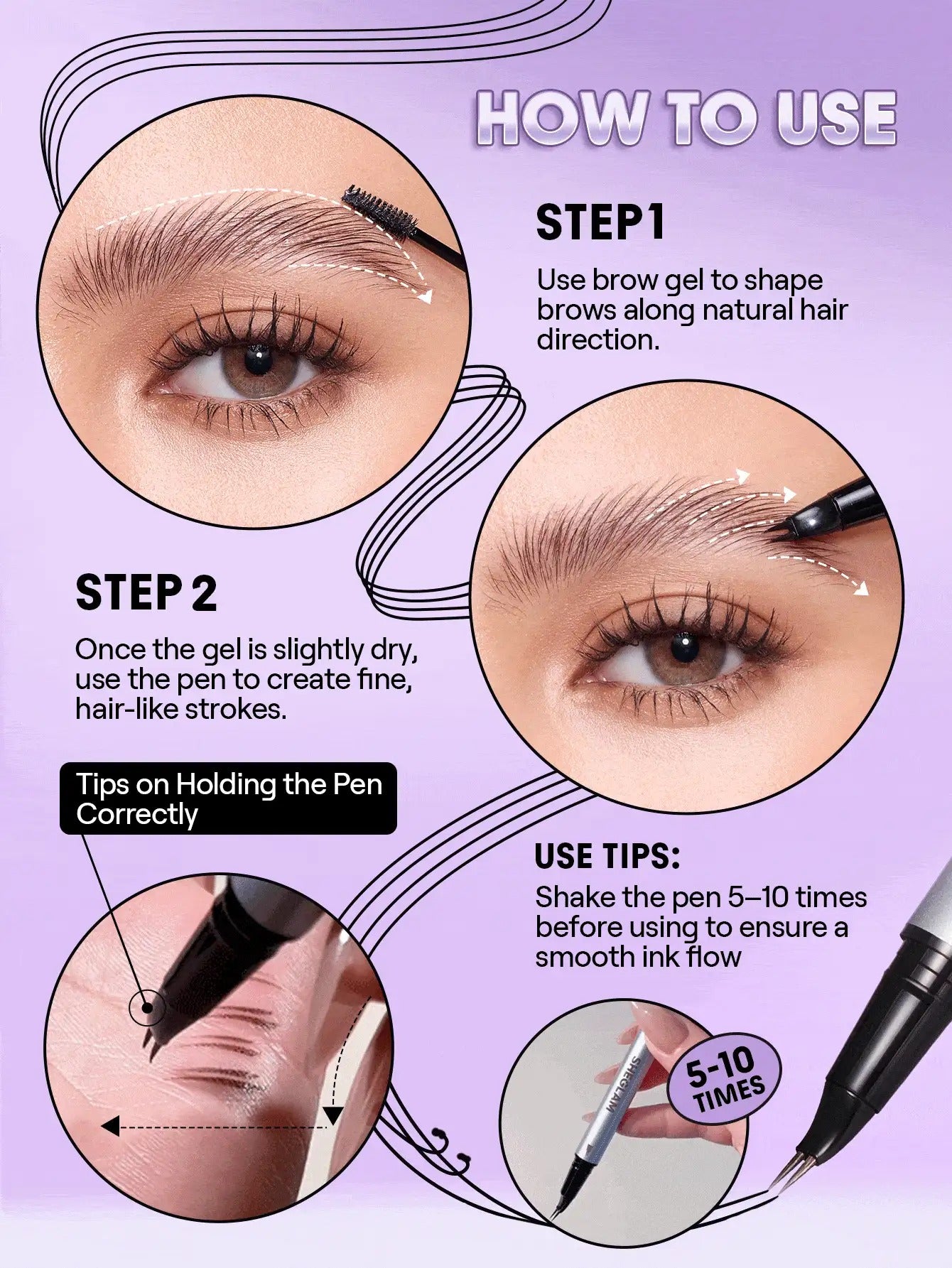 SHEGLAM Real Flow Lamination قلم حواجب لتحديد ورفع طبيعي