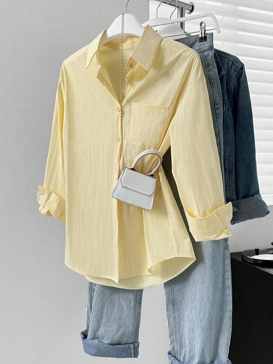 SHEIN قميص كاجوال للربيع والخريف
