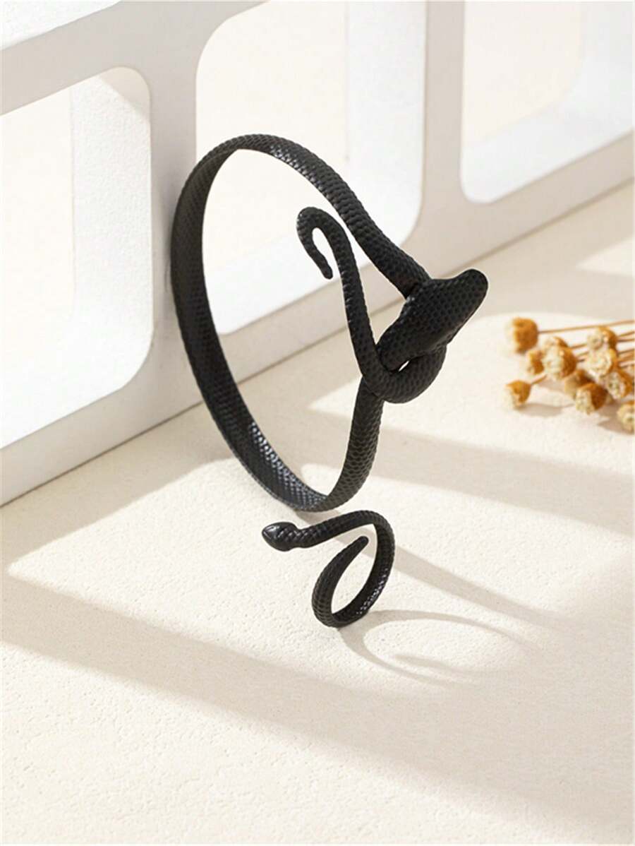 SHEIN مجموعة مجوهرات أساور وخواتم ثعبان