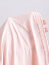 SHEIN Sweetra فستان كروشيه وردي طويل مع وشاح