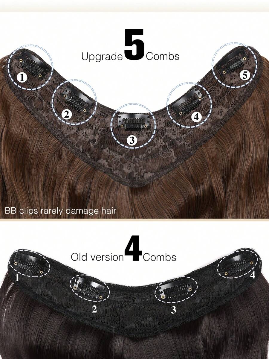 SHEIN وصلة شعر متموجة مجعدة طويلة بألياف اصطناعية