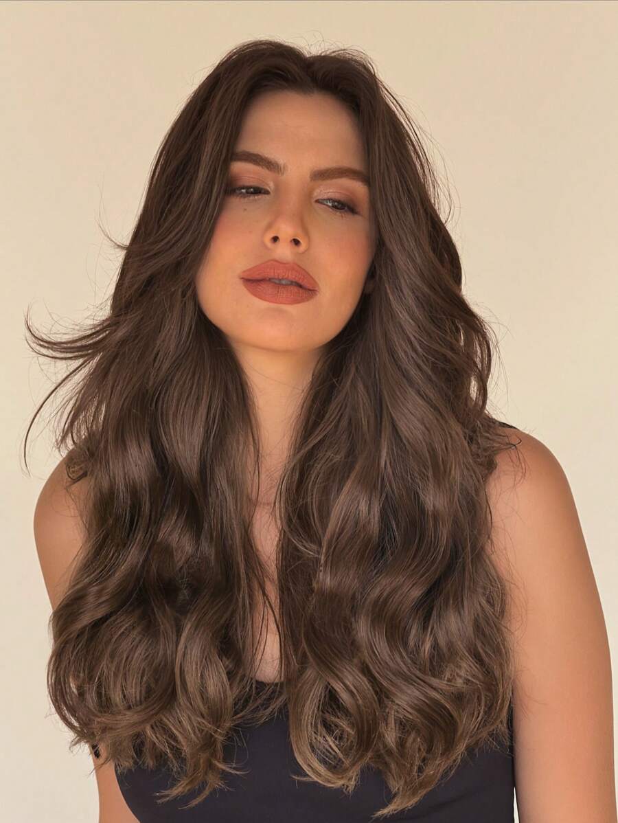 SHEIN وصلة شعر متموجة مجعدة طويلة بألياف اصطناعية