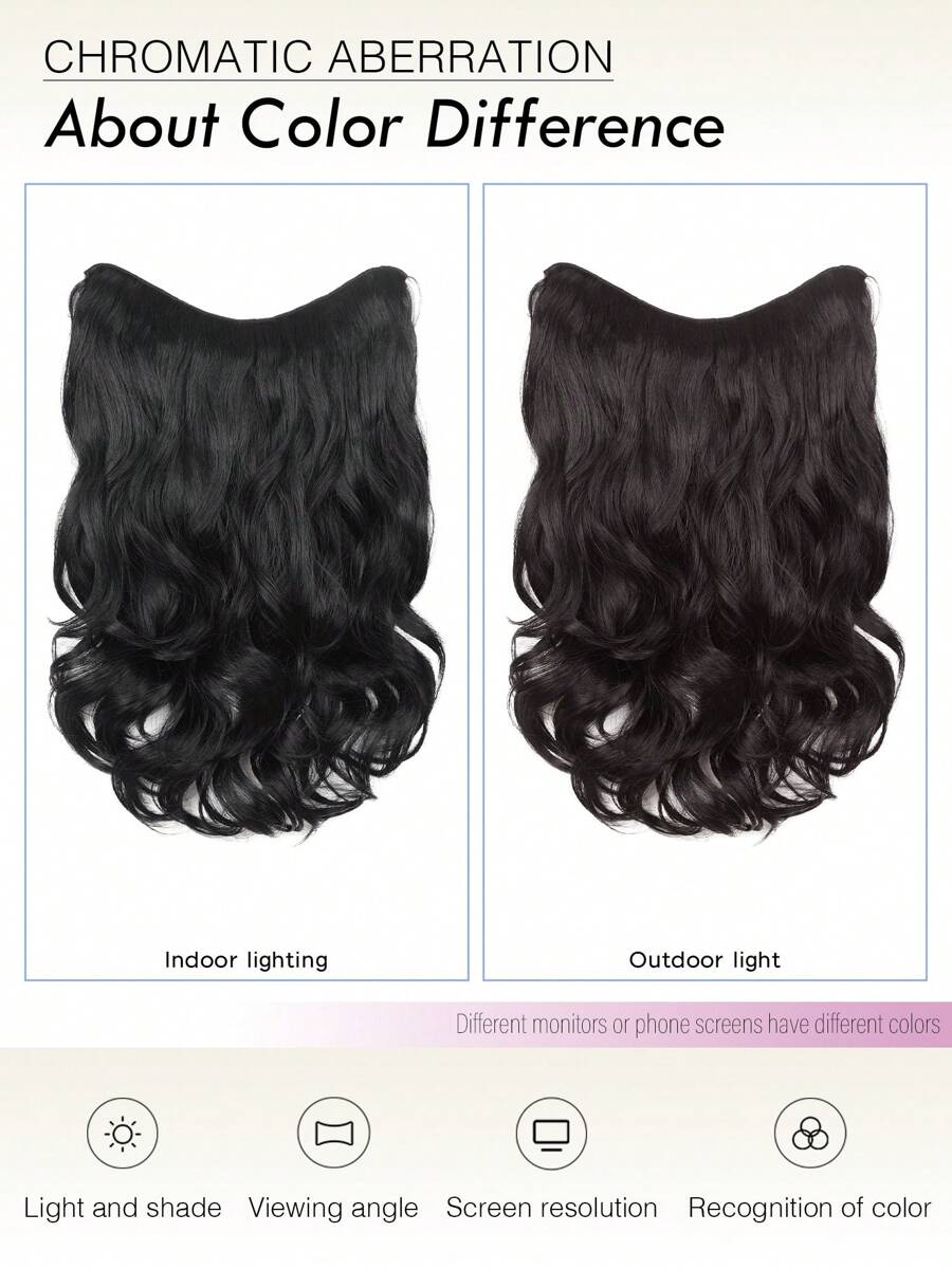 SHEIN وصلة شعر متموج مجعد طويل لألياف الاصطناعية