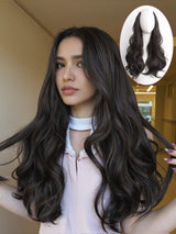 SHEIN وصلة شعر متموج مجعد طويل لألياف الاصطناعية