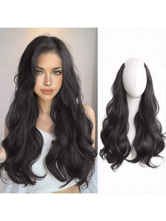 SHEIN وصلة شعر متموج مجعد طويل لألياف الاصطناعية