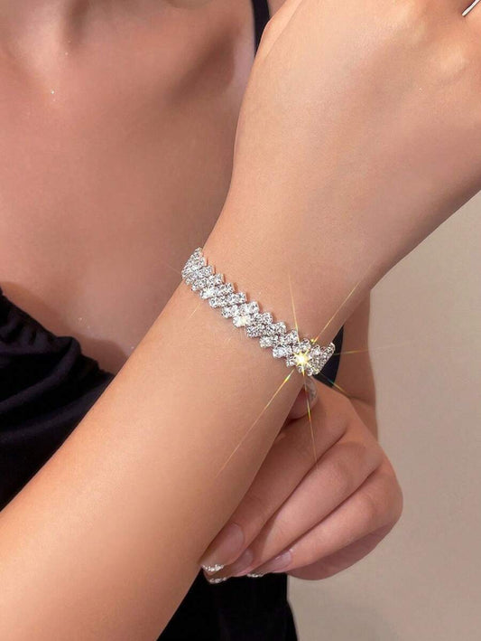 SHEIN سوار من البلور البراق القرمزي