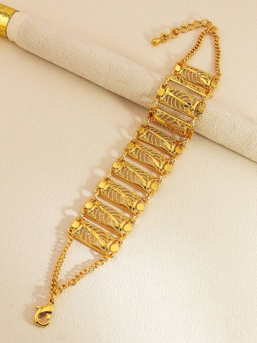 SHEIN سوار ذهبي مزخرف بقطع نقدية وأوراق