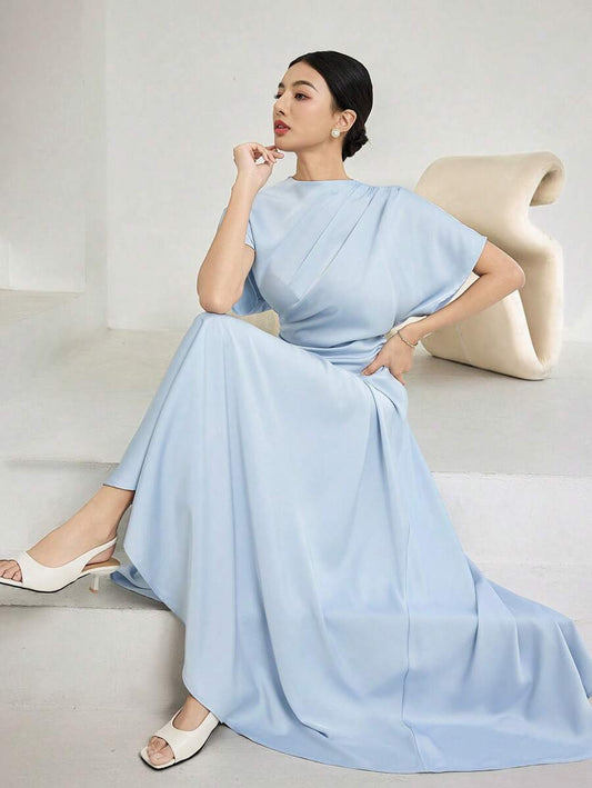 SHEIN Heiryn فستان ماكسي أنيق بأكمام خفافيش