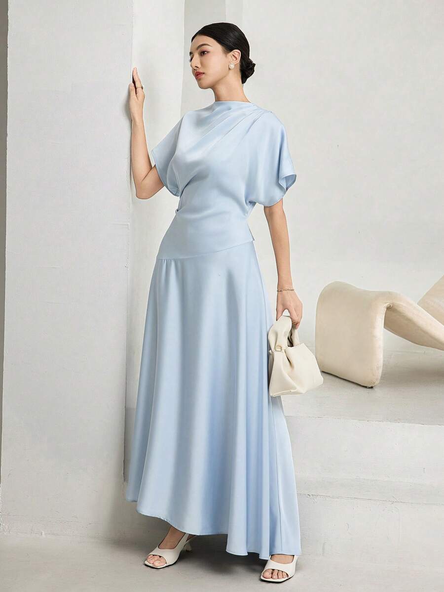 SHEIN Heiryn فستان ماكسي أنيق بأكمام خفافيش