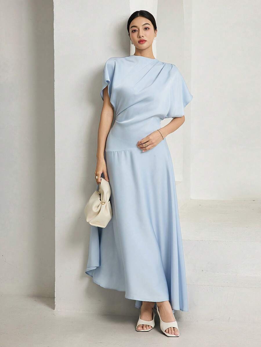 SHEIN Heiryn فستان ماكسي أنيق بأكمام خفافيش