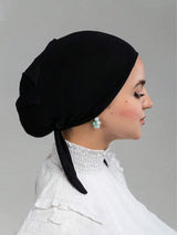 SHEIN قبعة عمامة سوداء عصرية وبسيطة ومريحة