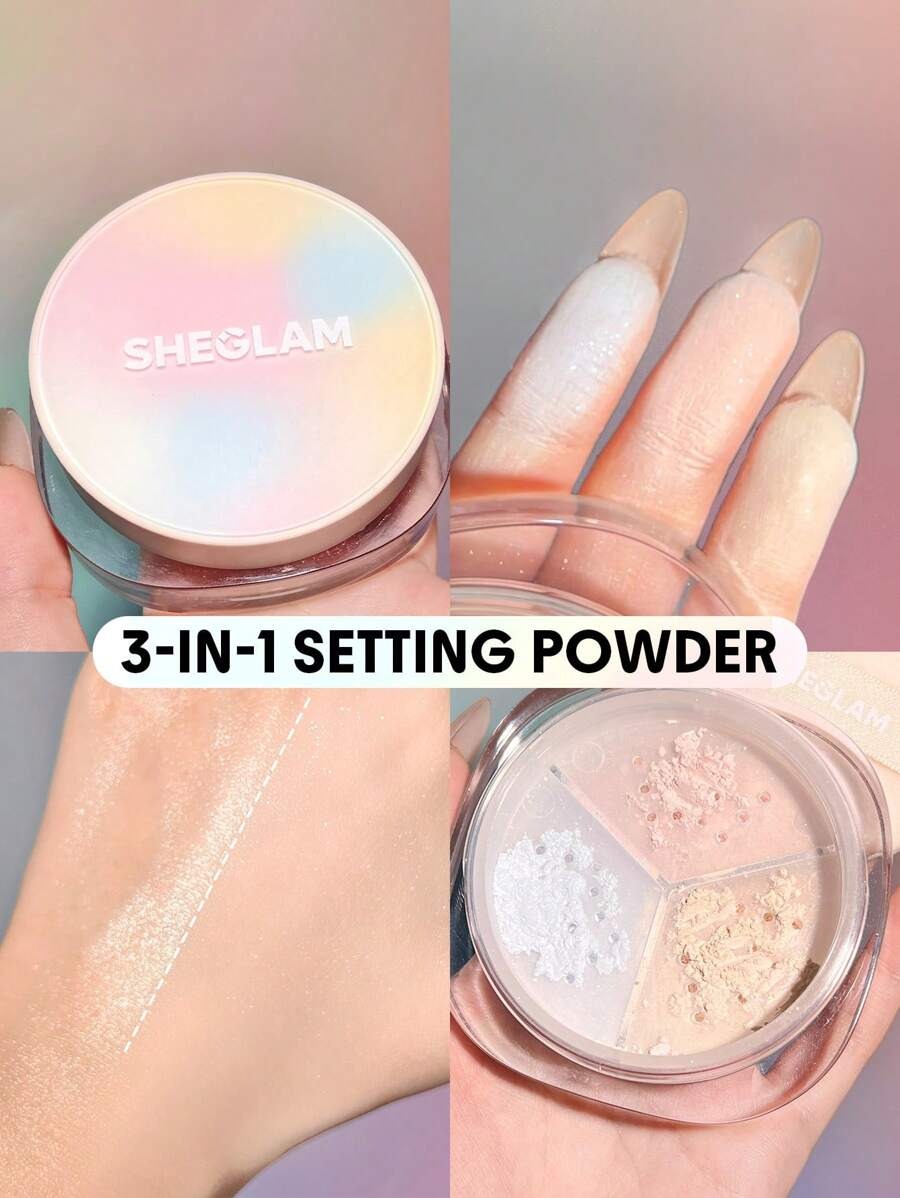 SHEGLAM بودرة تثبيت للتحكم بالزيوت ولمسة نهائية ناعمة