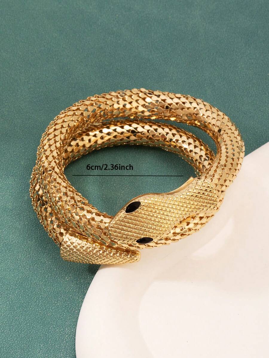 SHEIN سوار ذهبي علي شكل ثعبان ملتوي