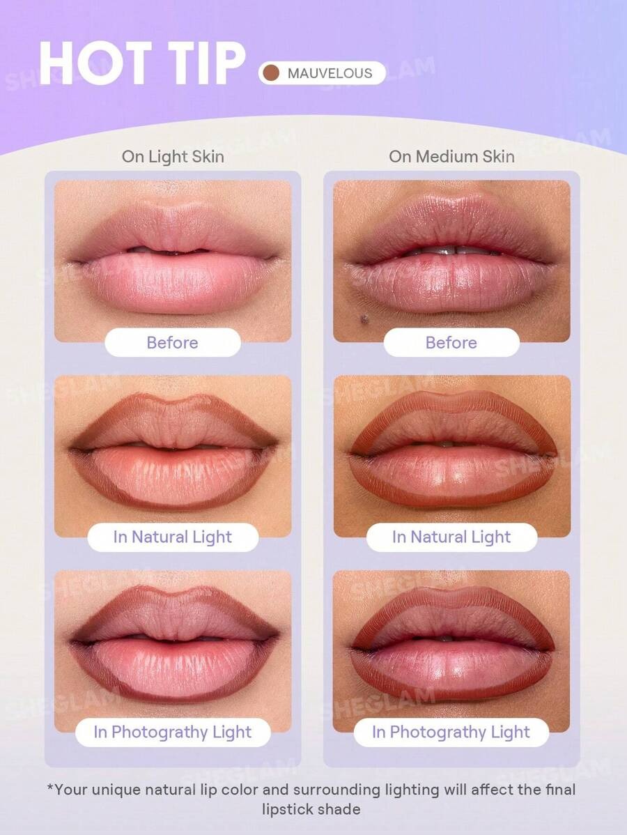 SHEGLAM قلم تحديد الشفاه بلون وردي