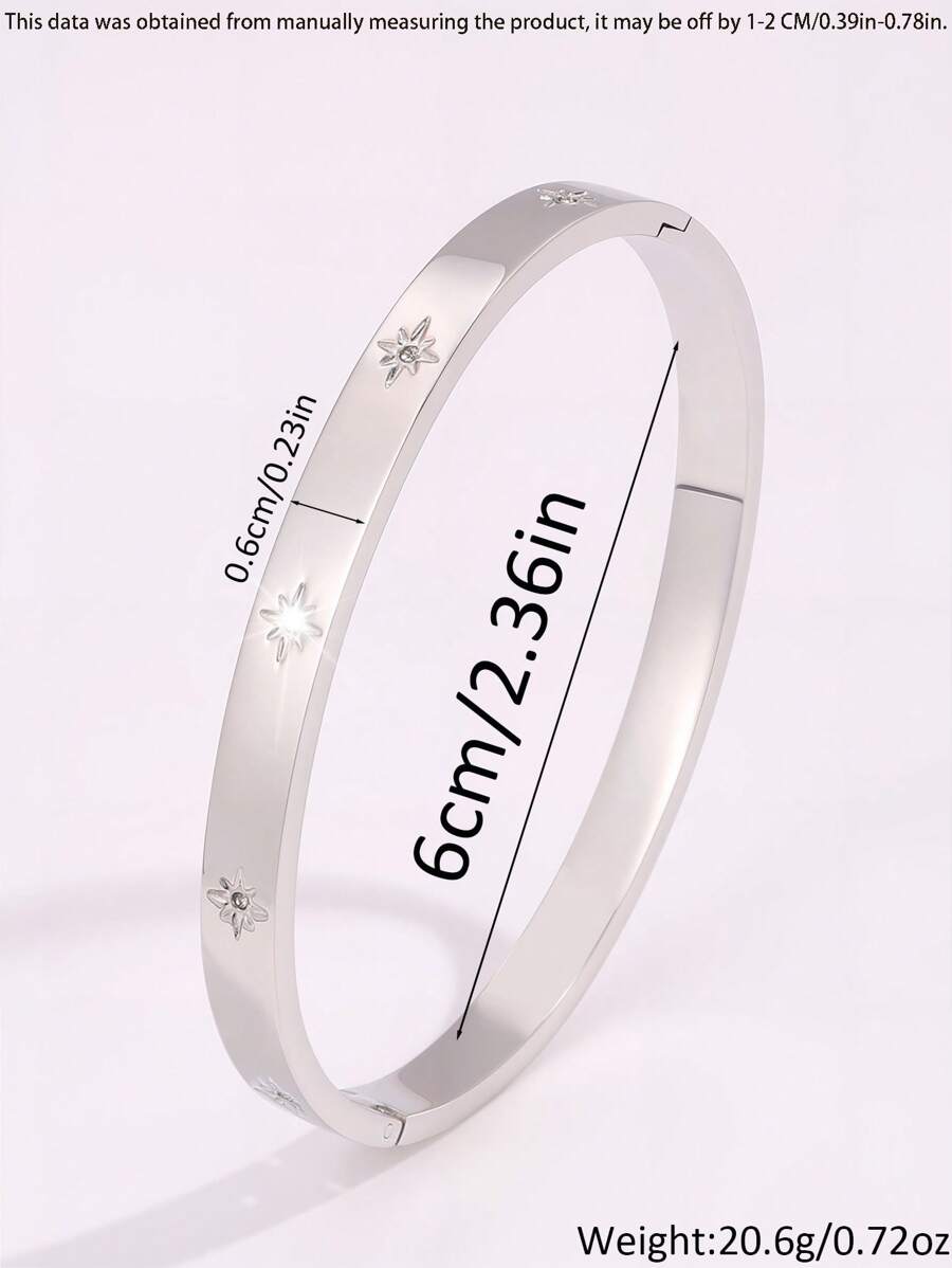 SHEIN سوار ستانلس ستيل أنيق