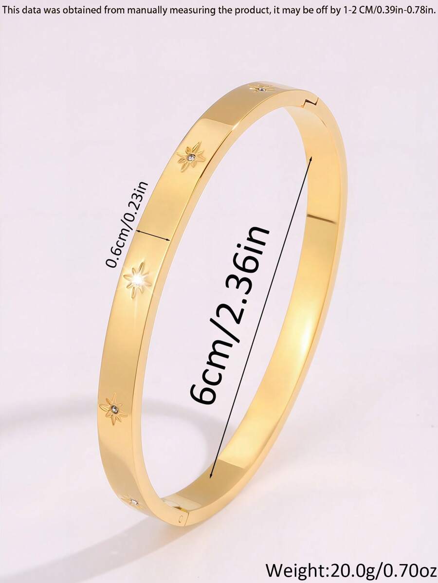 SHEIN سوار ستانلس ستيل أنيق