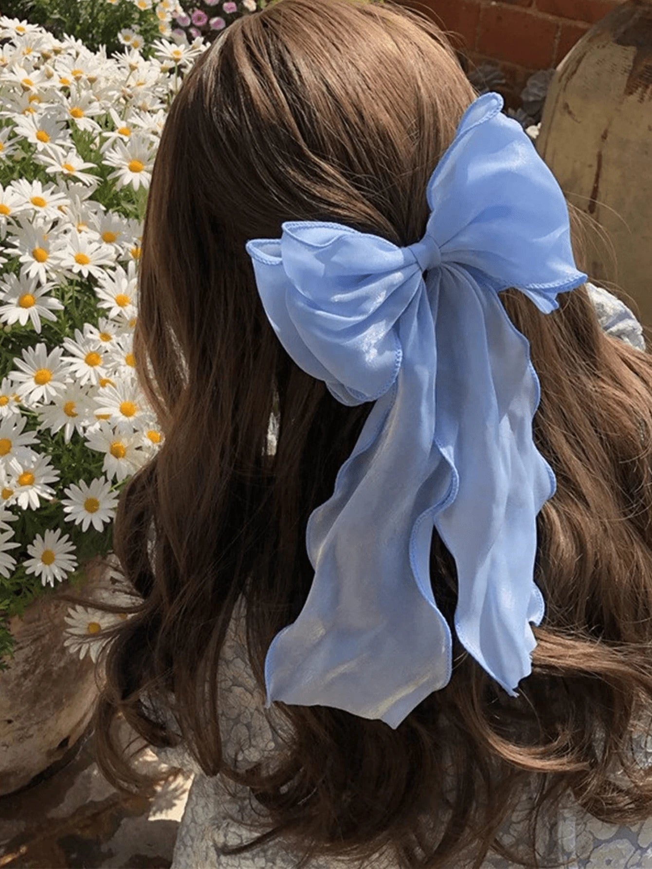 SHEIN فيونكات شعر شبكية ملونة بذيل مجعد