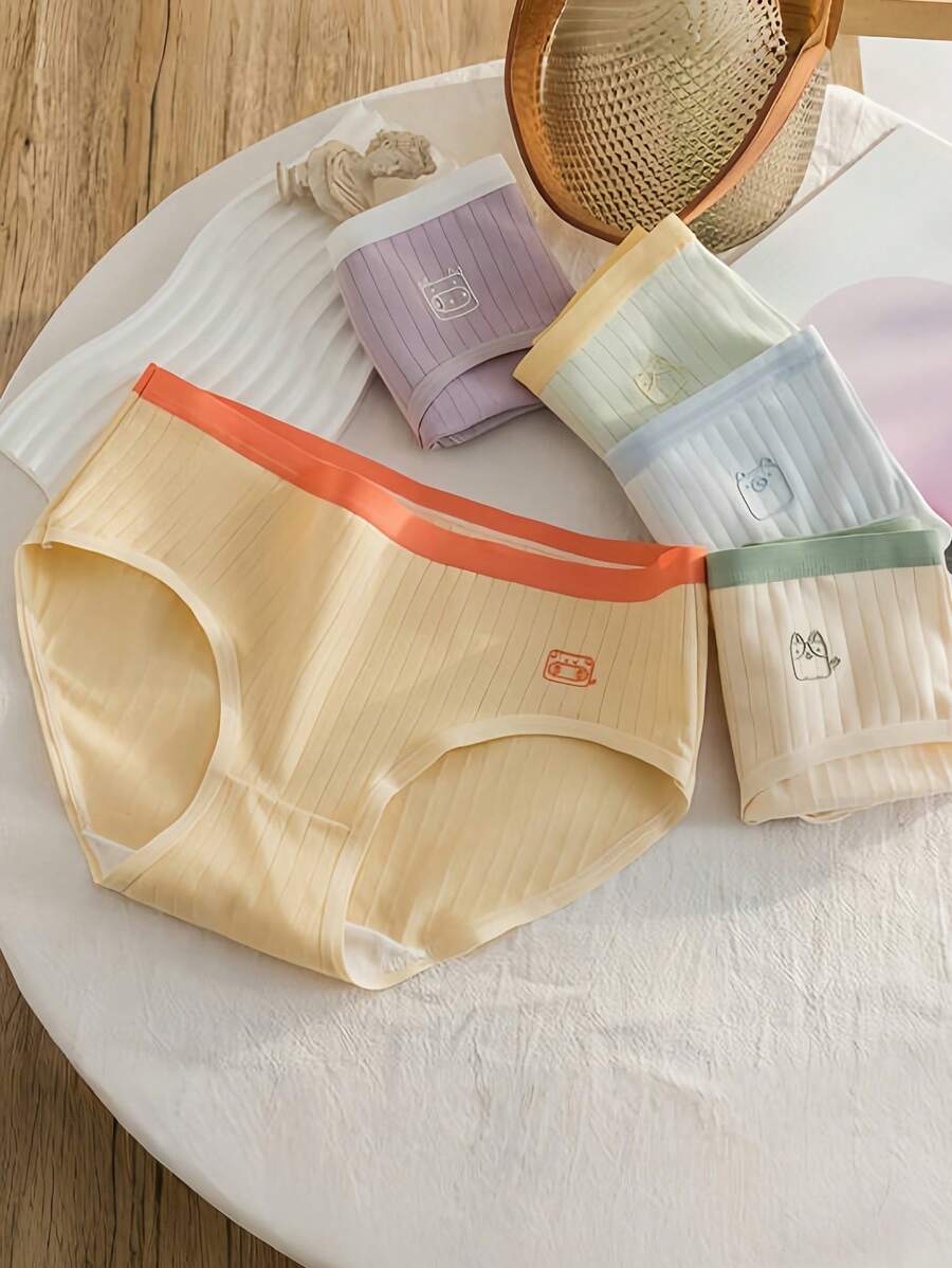 SHEIN ملابس داخلية نسائية 5 قطع قطنية