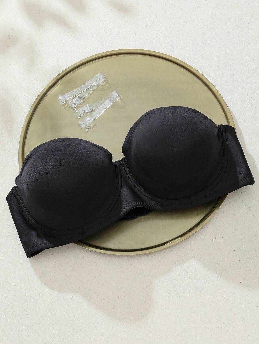 SHEIN حمالة صدر سوداء شفافة قابلة للفصل