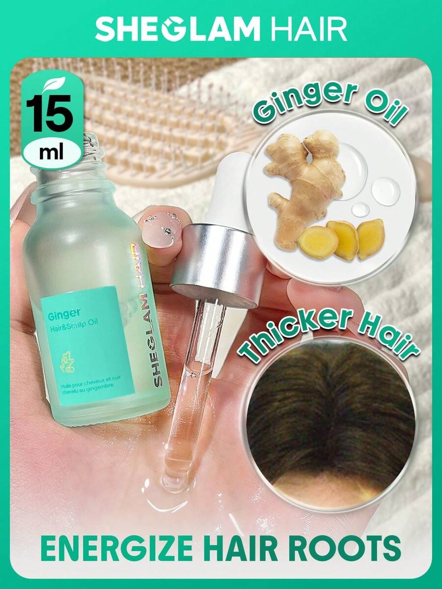 SHEGLAM HAIR زيت  بالزنجبيل لتقوية الشعر وتغذية الفروة