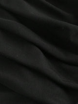 SHEIN MOD فستان أسود سادة بقصة ضيقة وياقة مجعدة