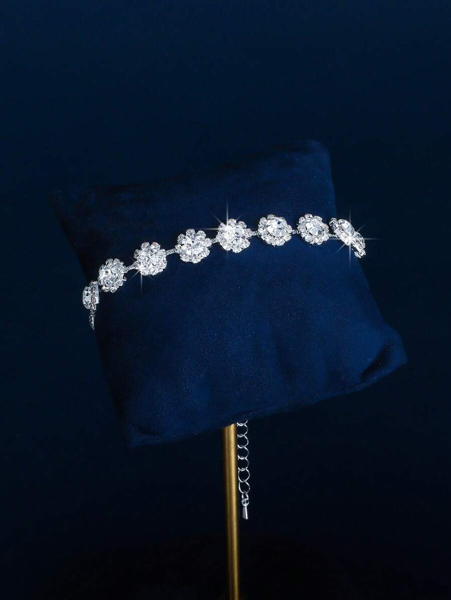 SHEIN طقم مجوهرات مرصع بالراين